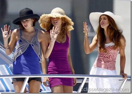 Cast Members On Set Of '90210' In Marina del Rey