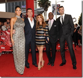 THE X FACTOR: L-R: Nicole Sherzinger, Simon Cowell, Paula Abdul, L.A. Reid and Steve Jones attend THE X FACTOR World Premiere Screening at the Arclight Cinerama Dome on September 14, 2011 in Hollywood, California. The two-night series premiere of THE X FACTOR airs on Wednesday, September 21 (8-10pm ET/PT) and Thursday, September 22 (8-10pm ET/PT) on FOX. (Photo by Frank Micelotta/PictureGroup for FOX)