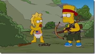 THE SIMPSONS: The Simpsons are evicted from Springfield and join an off-the-grid community in "At Long Last Leave," the milestone 500th episode of THE SIMPSONS,  airing Sunday, Feb. 19 (8:00-8:30 PM ET/PT) on FOX.  THE SIMPSONS ™ and © 2012 TCFFC ALL RIGHTS RESERVED.<br />
