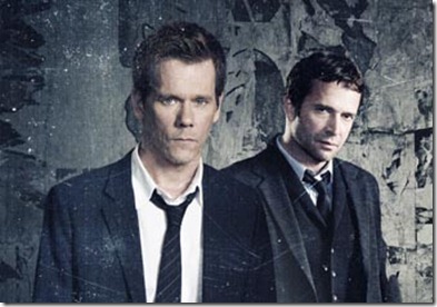 THE FOLLOWING: This spellbinding and intense drama follows an ex-FBI agent Ryan Hardy (Kevin Bacon, L) who is called out of retirement to track down a devious and diabolical serial killer (James Purefoy, R), the mastermind behind a nationwide string of murders in the new drama THE FOLLOWING premiering midseason on FOX. &#xa9;2012 Fox Broadcasting Co. CR: Patrick Ecclesine/FOX
