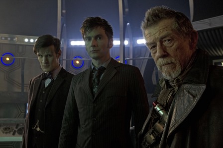 Picture shows MATT SMITH as the Eleventh Doctor, DAVID TENNANT as the Tenth Doctor, and JOHN HURT and in the 50th Anniversary Special - The Day of the Doctor
