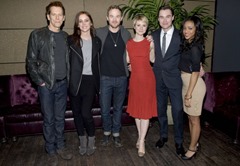 THE FOLLOWING TASTEMAKER EVENT: The cast (L-R): Kevin Bacon, Jessica Stroup, Shawn Ashmore, Valorie Curry, Sam Underwood and Tiffany Boone attend the screening of the premiere episode of The Following on Tuesday, Dec. 3 at The Tribeca Grand Hotel in New York City. CR: Andrew Marks/FOX