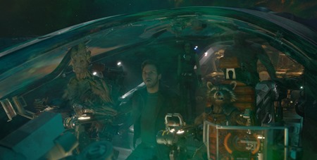 Marvel's Guardians Of The Galaxy

L to R: Groot (voiced by Vin Diesel), Peter Quill/Star-Lord (Chris Pratt), Gamora (Zoe Saldana), Rocket Racoon (voiced by Bradley Cooper) and Drax the Destroyer (Dave Bautista)

Ph: Film Frame

©Marvel 2014