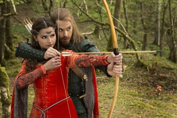 Picture shows: Jenna Coleman as Clara and Tom Riley as Robin