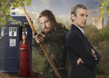 Picture shows: JENNA COLEMAN as Clara Oswald, TOM RILEY as Robin and PETER CAPALDI as Doctor Who