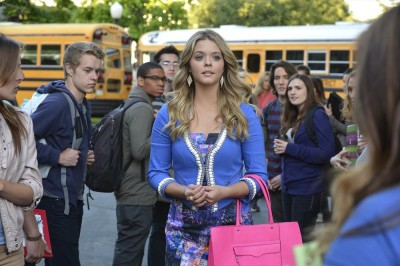 PRETTY LITTLE LIARS - "Miss Me x 100" - Its Alison's first day back at Rosewood High and Mona and her army are ready in "Miss Me x 100," the 100th episode of ABC Family's hit original series "Pretty Little Liars," premiering Tuesday, July 8th (8:00 - 9:00 PM ET/PT). (ABC FAMILY/Eric McCandless) SASHA PIETERSE