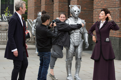 Picture shows: PETER CAPALDI as The Doctor, Cyberman, MICHELLE GOMEZ as Missy
