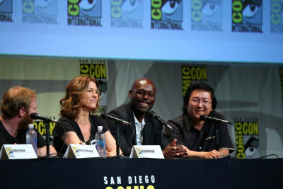 COMIC-CON INTERNATIONAL: SAN DIEGO 2015 -- "Heroes Reborn" Panel & Red Carpet -- Pictured: (l-r) Henry Zebrowski, Rya Kihlstedt, Jimmy Jean-Louis, Masi Oka, Sunday, July 12, 2015, from the San Diego Convention Center, San Diego, Calif. -- (Photo by: Mark Davis/NBC)