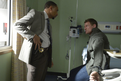 THE PLAYER -- Pilot -- Pictured: (l-r) Damon Gupton as Detective Cal Brown, Philip Winchester as Alex Kane -- (Photo by: Gregory E. Peters/NBC)