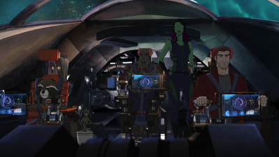 MARVEL'S GUARDIANS OF THE GALAXY - "Road to Knowhere" - The newly christened Guardians of the Galaxy come into possession of a dangerous artifact that has Thanos' new second-in-charge, Korath, after them. ÒMarvel's Guardians of the GalaxyÓ premieres Saturday, September 26 (9:30 PM - 10:30 PM ET/PT) on Marvel Universe on Disney XD. (Disney XD) ROCKET RACCOON, GROOT, DRAX THE DESTROYER, GAMORA, PETER QUILL
