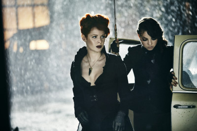 Emily Beecham as The Widow and Ruby Lou Smith as Valentine - Into the Badlands _ Season 1, Episode 1 - Photo Credit: James Dimmock/AMC