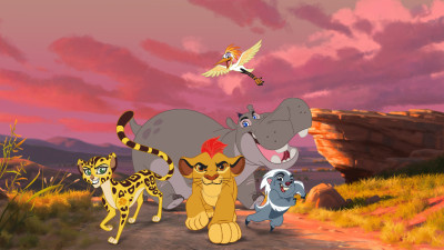 THE LION GUARD - The epic storytelling of Disney's "The Lion King" continues with "The Lion Guard: Return of the Roar," a primetime television movie event starring Rob Lowe, Gabrielle Union and James Earl Jones, reprising his iconic role as Mufasa.  Premiering this November on Disney Channel, the movie follows Kion, the second-born cub of Simba and Nala, as he assumes the role of leader of the Lion Guard, a team of animals tasked with preserving the Pride Lands. "The Lion Guard" television series will premiere in early 2016 on Disney Channels and Disney Junior channels around the globe. (Disney Junior) FULI, KION, ONO , BESHTE, BUNGA