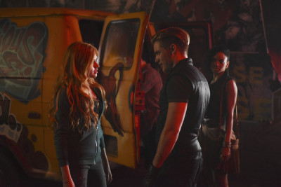 SHADOWHUNTERS - “The Mortal Cup” - One young woman realizes how dark the city can really be when she learns the truth about her past in the series premiere of "Shadowhunters" on Tuesday, January 12th at 9:00 - 10:00 PM ET/PT. ABC Family is becoming Freeform in January 2016. Based on the bestselling young adult fantasy book series The Mortal Instruments by Cassandra Clare, "Shadowhunters" follows Clary Fray, who finds out on her birthday that she is not who she thinks she is but rather comes from a long line of Shadowhunters - human-angel hybrids who hunt down demons. Now thrown into the world of demon hunting after her mother is kidnapped, Clary must rely on the mysterious Jace and his fellow Shadowhunters Isabelle and Alec to navigate this new dark world. With her best friend Simon in tow, Clary must now live among faeries, warlocks, vampires and werewolves to find answers that could help her find her mother. Nothing is as it seems, including her close family friend Luke who knows more than he is letting on, as well as the enigmatic warlock Magnus Bane who could hold the key to unlocking Clary's past. (ABC Family/John Medland) KATHERINE MCNAMARA, DOMINIC SHERWOOD,