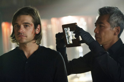 THE MAGICIANS -- "The Source of Magic" Episode 102 -- Pictured: (l-r) Jason Ralph as Quentin, Hiro Kanagawa as Professor March -- (Photo by: Carole Segal/Syfy)