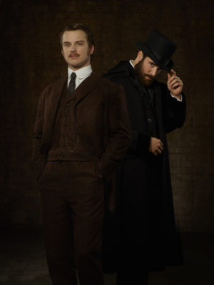 TIME AFTER TIME - ABC's “Time After Time" stars Freddie Stroma as H.G. Wells and Josh Bowman as John Stevenson. (ABC/Bob D’Amico)