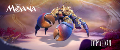 JEMAINE CLEMENT (“The BFG,” “Despicable Me,” “Rio,” “Rio 2,” “What We Do in the Shadows,” Flight of the Conchords) provides the voice of TAMATOA, a self-absorbed, 50-foot crab who lives in Lalotai, the realm of monsters. ©2016 Disney. All Rights Reserved.
