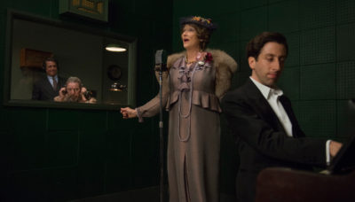 (L-R) Hugh Grant as St Clair Bayfield, Meryl Streep as Florence Foster Jenkins and Simon Helberg as Cosme McMoon in FLORENCE FOSTER JENKINS by Paramount Pictures, Pathé and BBC Films