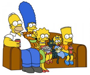 simpsons on the couch