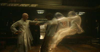 Marvel's DOCTOR STRANGE L to R: The Ancient One (Tilda Swinton) and Doctor Stephen Strange (Benedict Cumberbatch) Photo Credit: Film Frame ©2016 Marvel. All Rights Reserved.